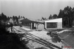 Pogled na postajo Jelenov žleb iz smeri Viča - 12.9.1949. Foto: Jere Leon